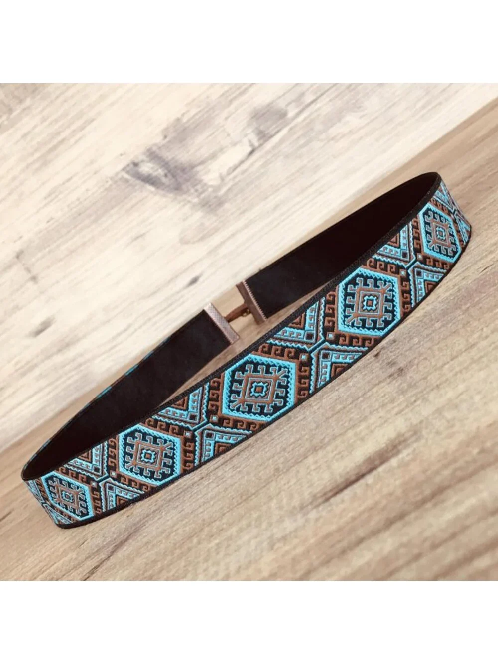 Turquoise & Brown Adjustable Western Hat Band | Cowboy Fedora Accessory for All